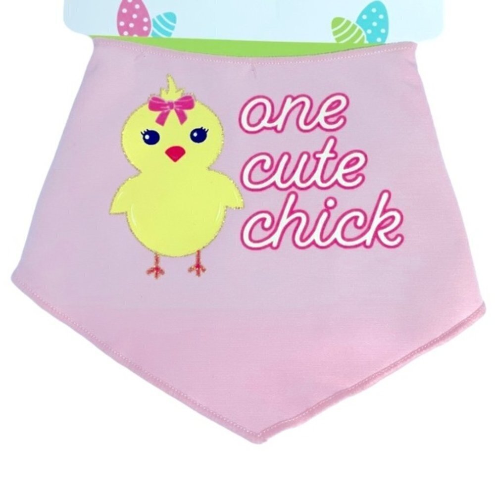 Easter Dog Bandana Yellow Easter Chick Graphic Tie Lrg/X Large  Neck 18-24 in